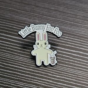 Little Bunny Foo Foo Brooch - White and Pink